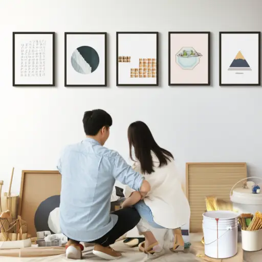 我们打算这周末装饰客厅。