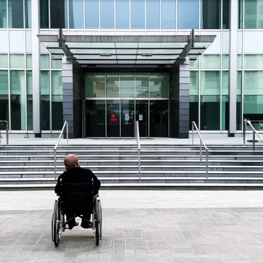 图书馆没有残疾人通道。