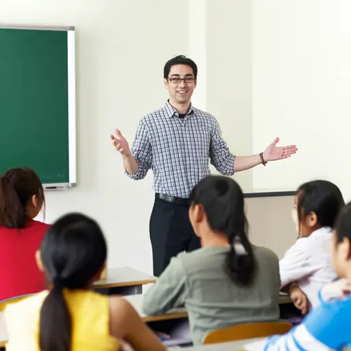 我们的老师真的很有趣，他在课堂上让每个人都笑。