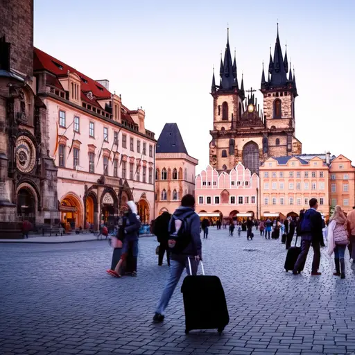 我们那天晚些时候到达了布拉格。