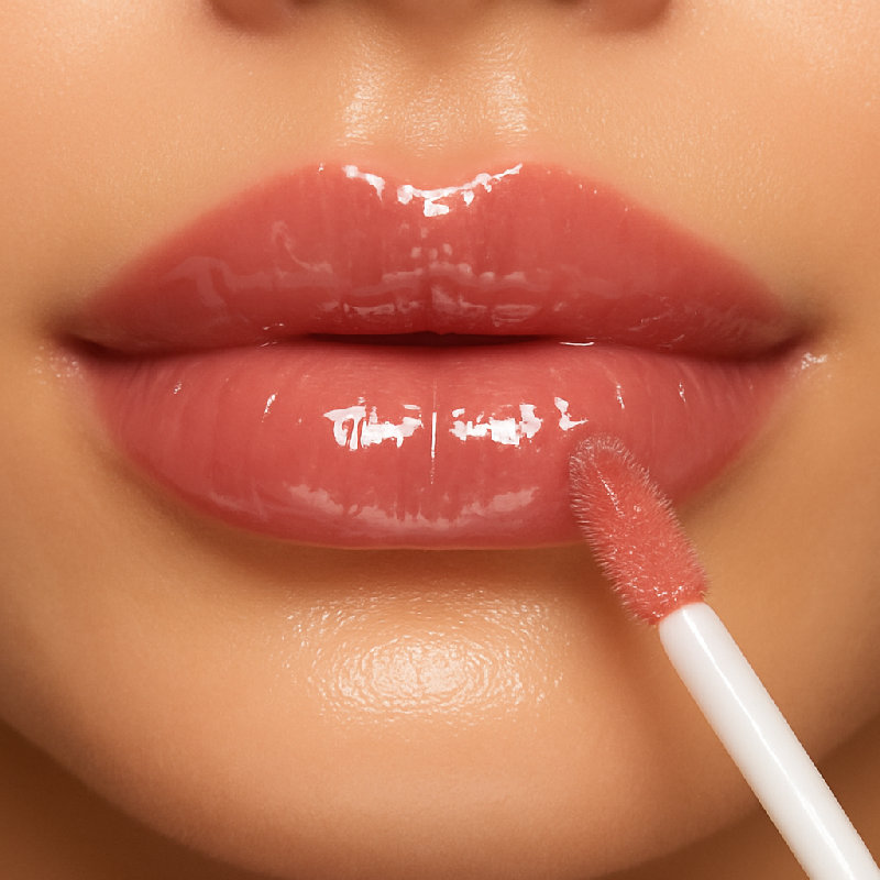 唇彩让嘴唇变得亮亮的，并且稍微滋润一些。