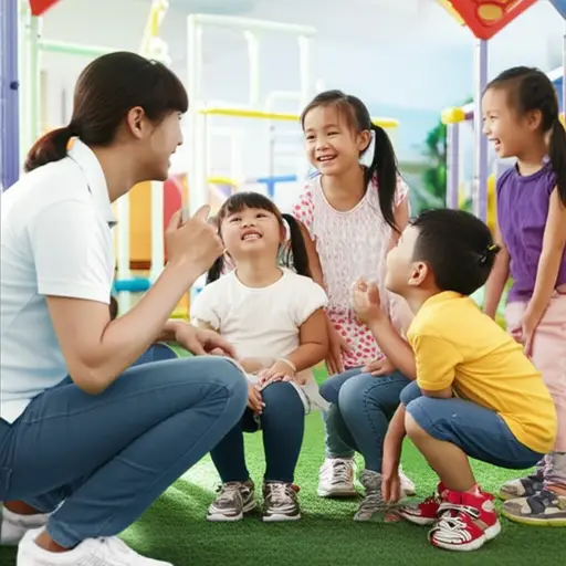 我认为我能够与孩子们交流，并让他们开心。