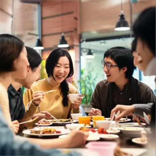 我通常在午餐时间和朋友聊天。