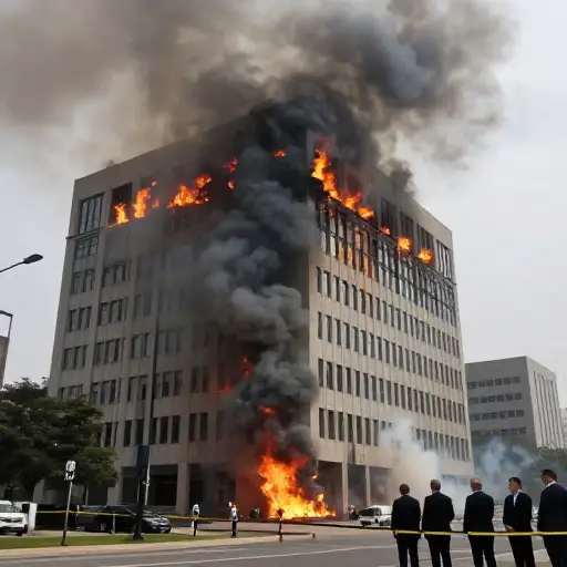 官员们认为这栋建筑是被故意放火的。