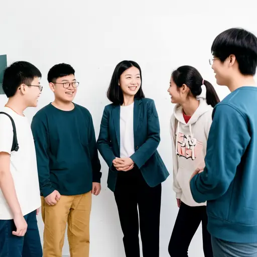 这位老师和学生们关系很好。