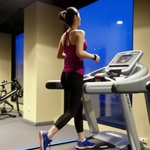 她下班后去健身房快速锻炼一下。