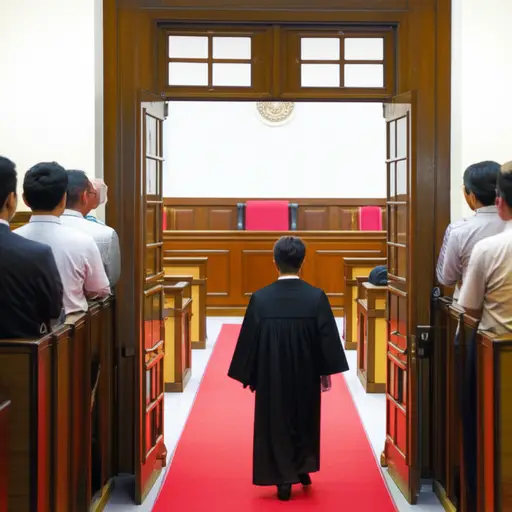 法官进入房间时请起立。