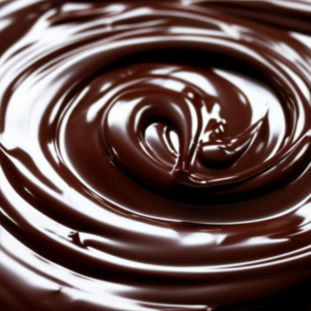 巧克力酱看起来顺滑可口。