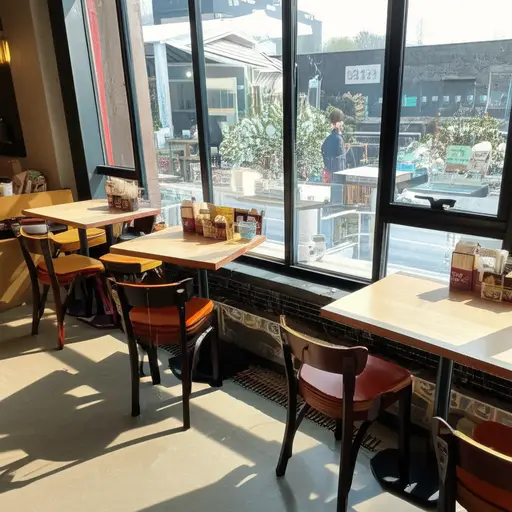 我们在咖啡店见面吧。