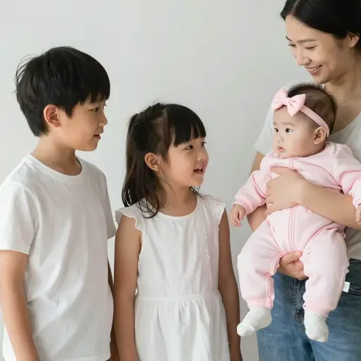 我有一个哥哥/弟弟，还有一个小妹妹。