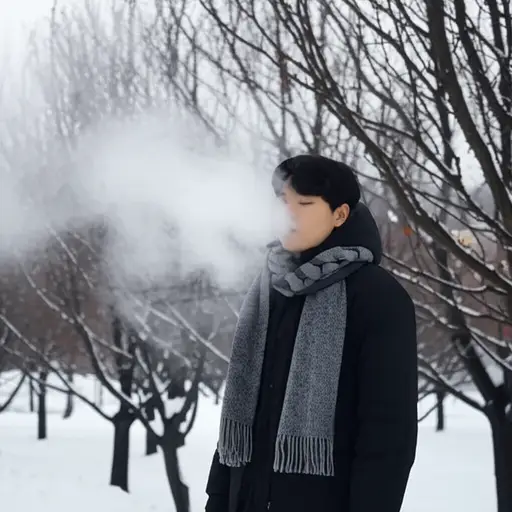 他穿得很暖和，因为外面很冷。