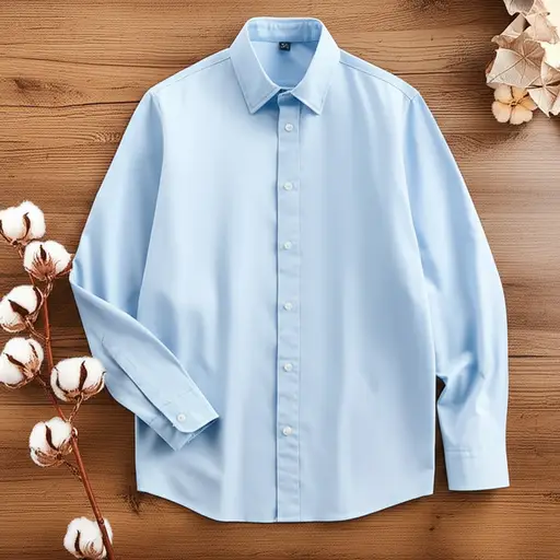 这件衬衫是由纯棉制成的。