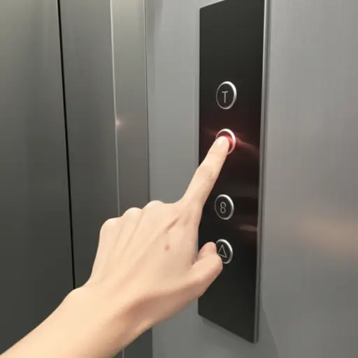 只需按下按钮呼叫电梯。