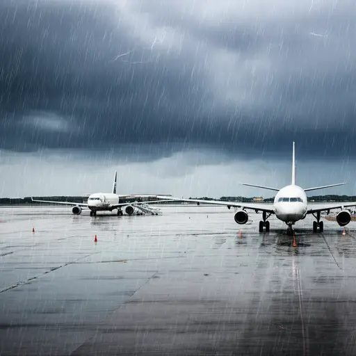 恶劣的天气状况延误了我们的航班。