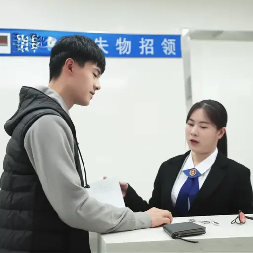 我在失物招领处询问了我丢失的财物。