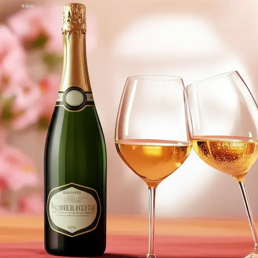 我们用一瓶气泡酒庆祝。