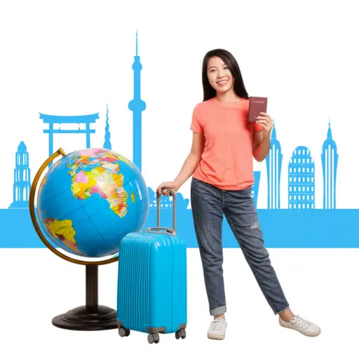 她周游了世界。