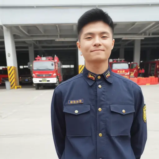 他的表哥是一名消防员。