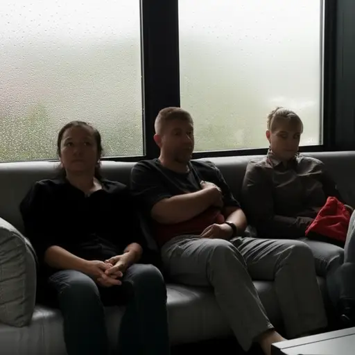 下雨了，我们得待在室内。