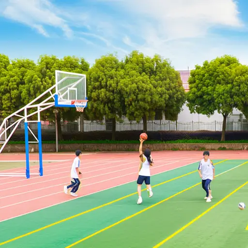 许多学生在中学阶段参加体育项目。