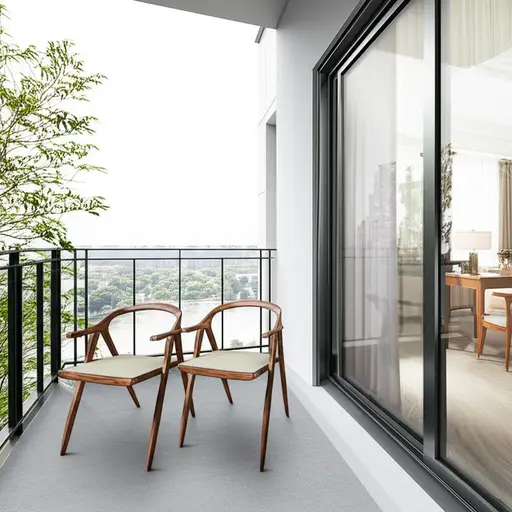 我租了一间带阳台的公寓。