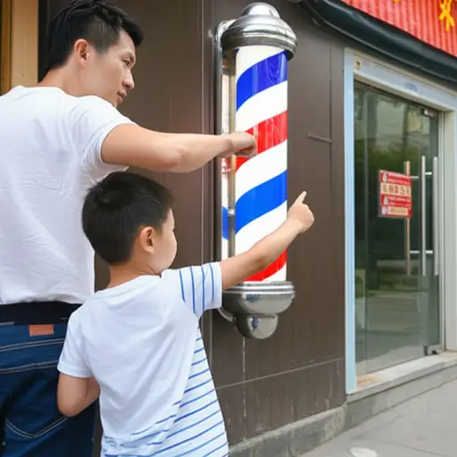 我父亲让我去理发师那里理发。