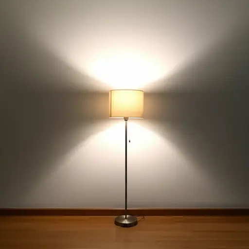 他把灯放在了房间的正中央。