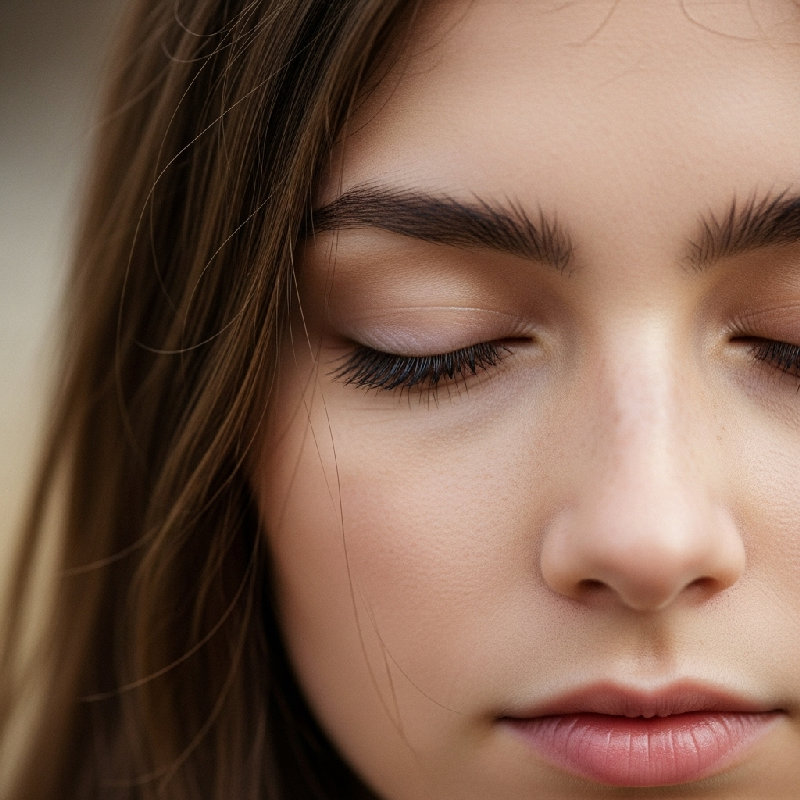 她闭上了眼睛。