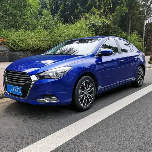 我喜欢深蓝色的汽车。