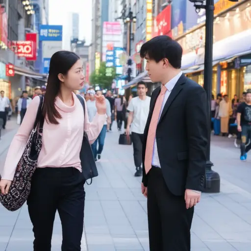 我在街上撞到了一个男人。