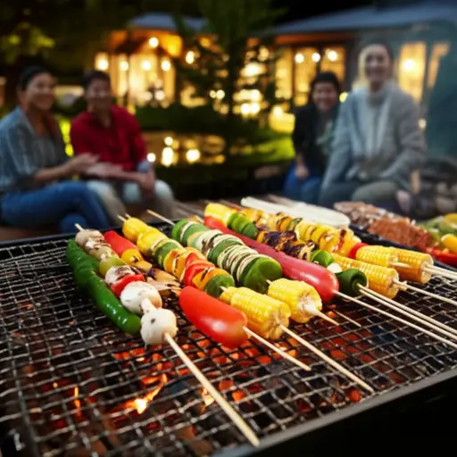 今晚我们烧烤一些蔬菜吧。