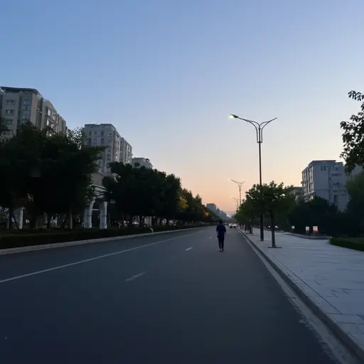 他经常在凌晨5点去散步。