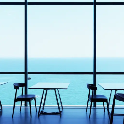 咖啡馆面朝大海。