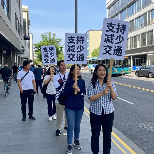 大多数人支持减少城市交通。