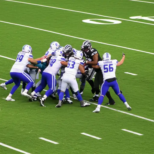 进攻组在将球推进到场地的另一端时遇到了困难。