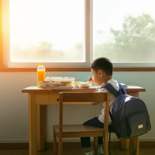 我每天早上上学前吃早餐。