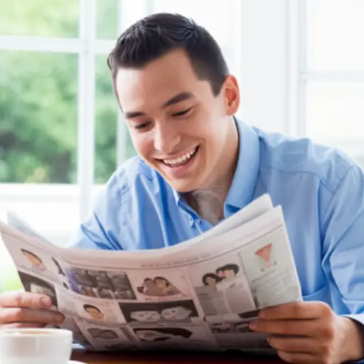 我喜欢周日报纸上的漫画。