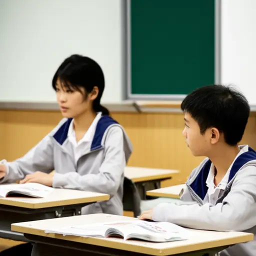 我坐在我的同学旁边。