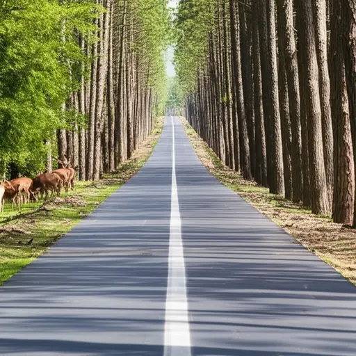 这条新路将分割森林，为野生动物创造独立的区域。