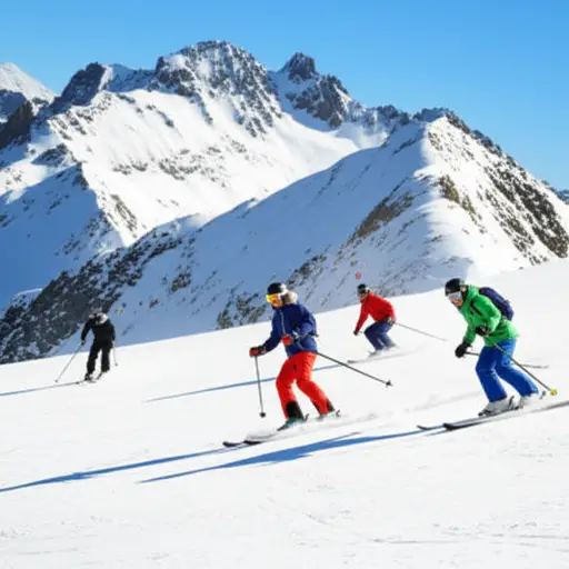 我们在瑞士度假时每天都会去滑雪。