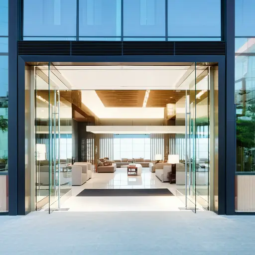 请进去并在大厅等候。