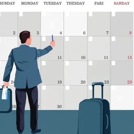 因此，您在预订行程时，务必考虑我的时间安排是否方便。