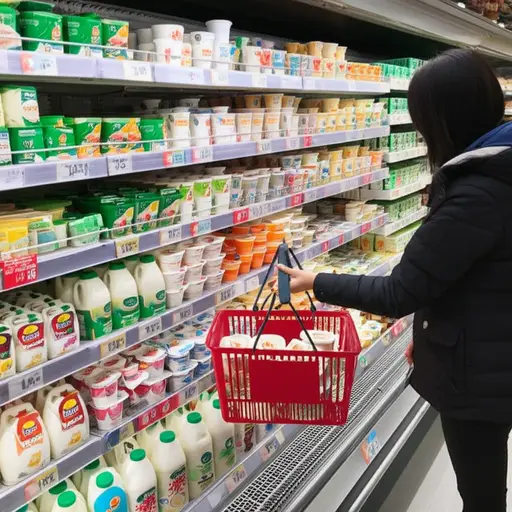 我每周都买乳制品。