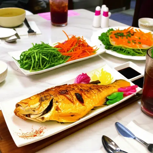 这家餐厅的烤鱼非常美味。