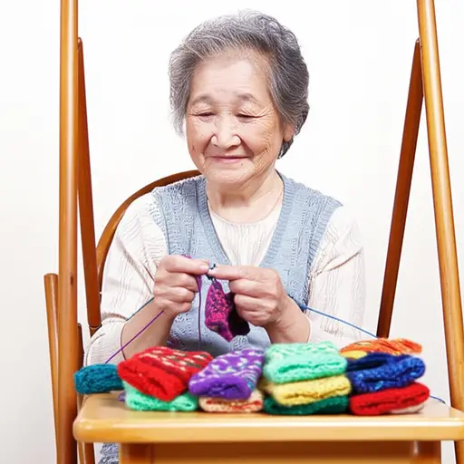 我奶奶给我织了一些手套。