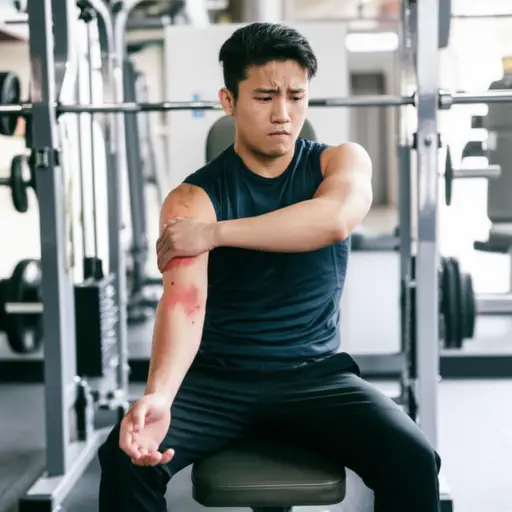 我的手臂在锻炼后有点疼。