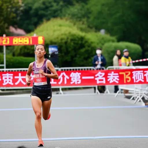 她的目标是以第一名完成马拉松比赛。