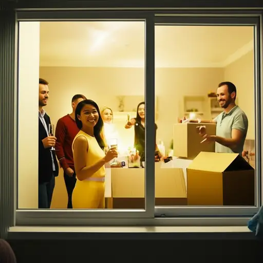 自从我们搬进来后，他们几乎每天都组织派对。