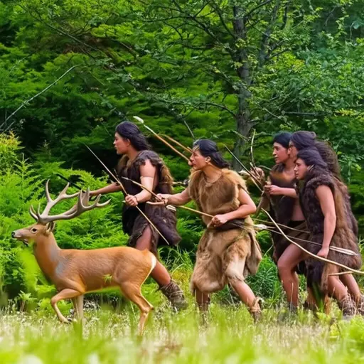 过去，人们不得不狩猎以获取食物。