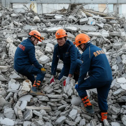 他们搜寻幸存者，但这是徒劳的。